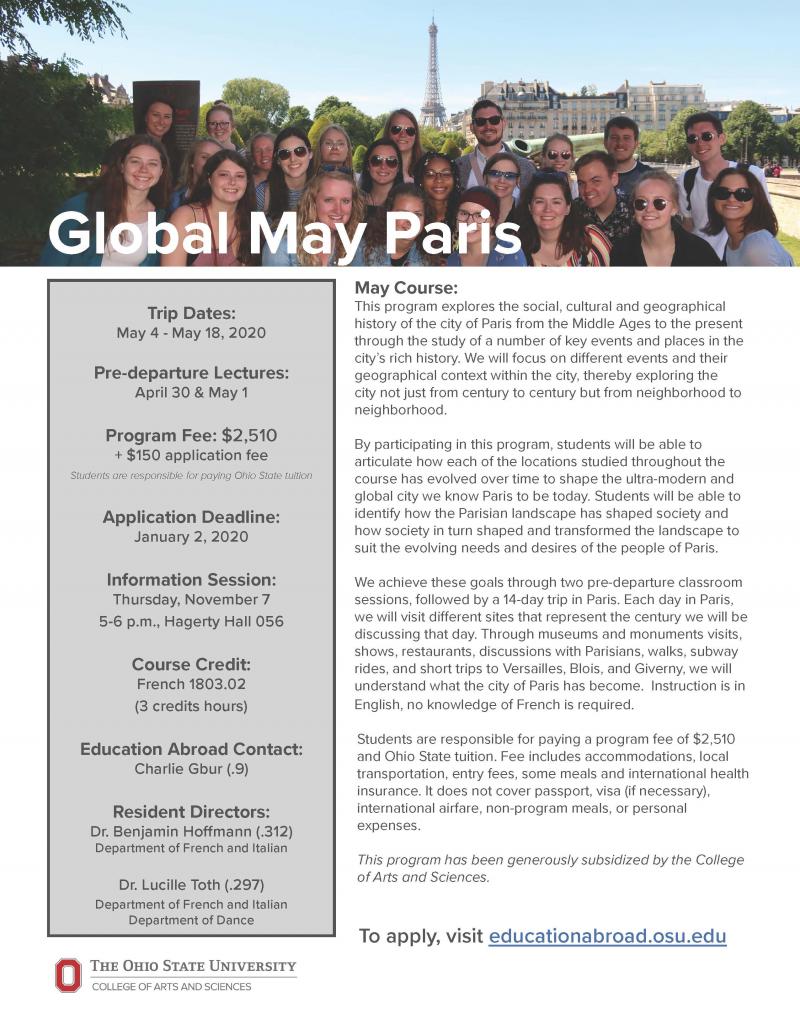 Global May Paris 2020 Flyer