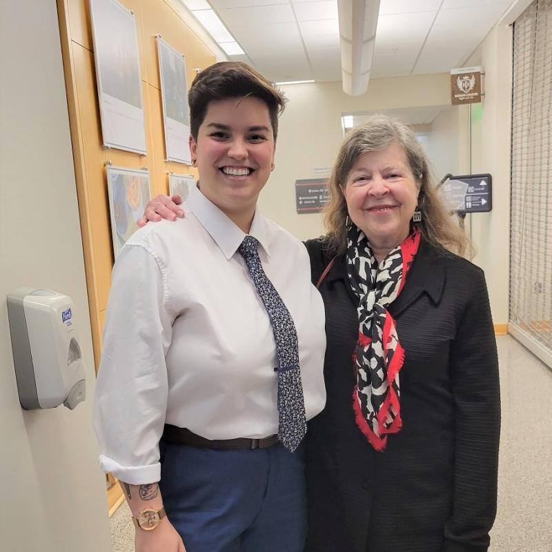 Kala McClure and Professor Marx-Scouras during FRIT's Graduation Ceremony