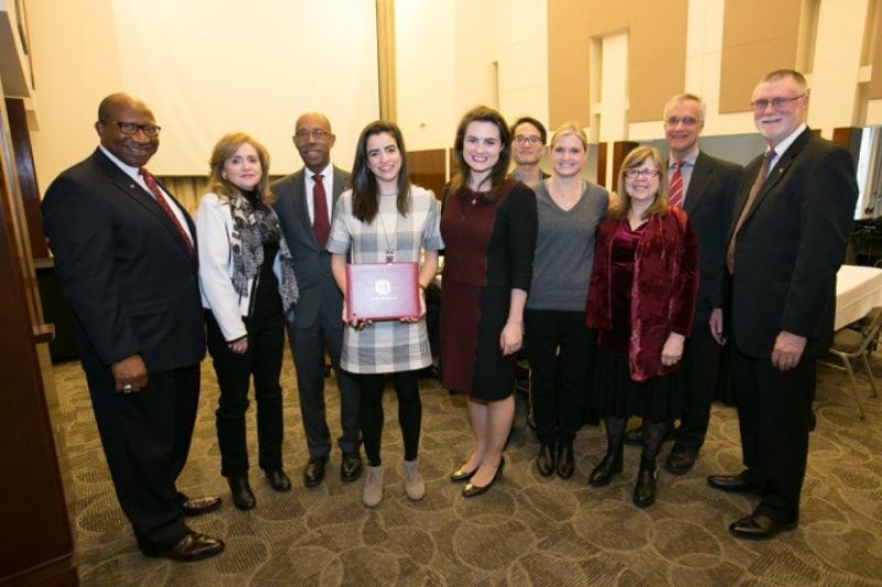 Sarah Mikati receives the Board of Trustees Student Recognition Award