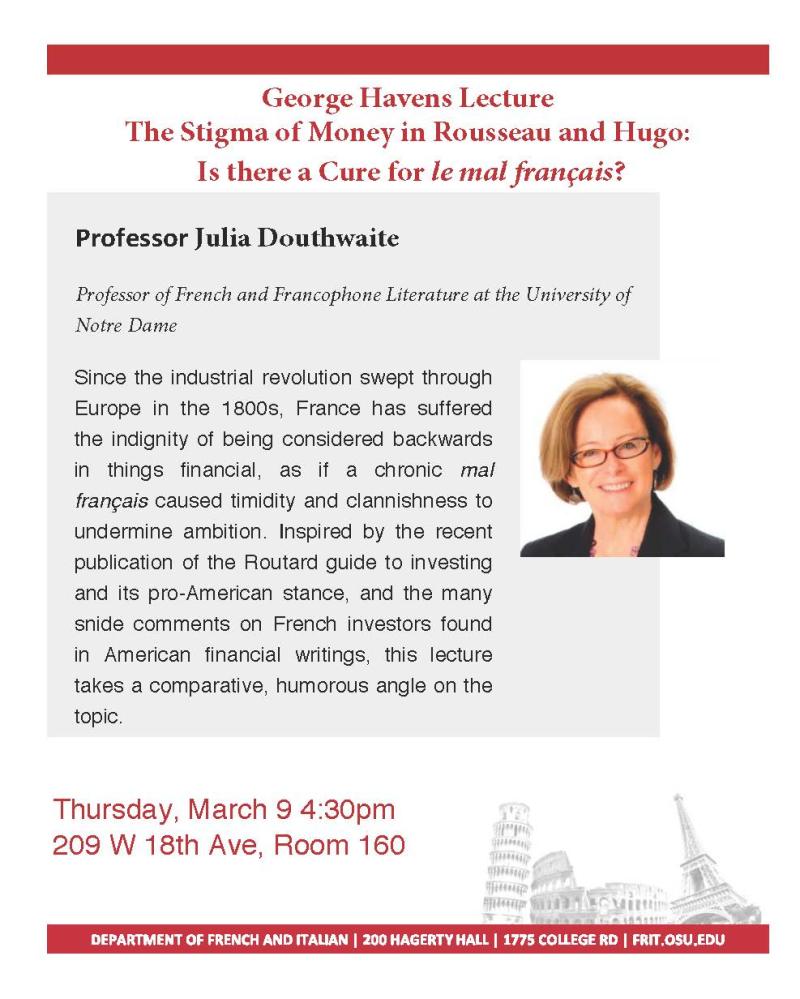 Professor Douthwaite's Lecture poster Professor Douthwaite's Lecture poster