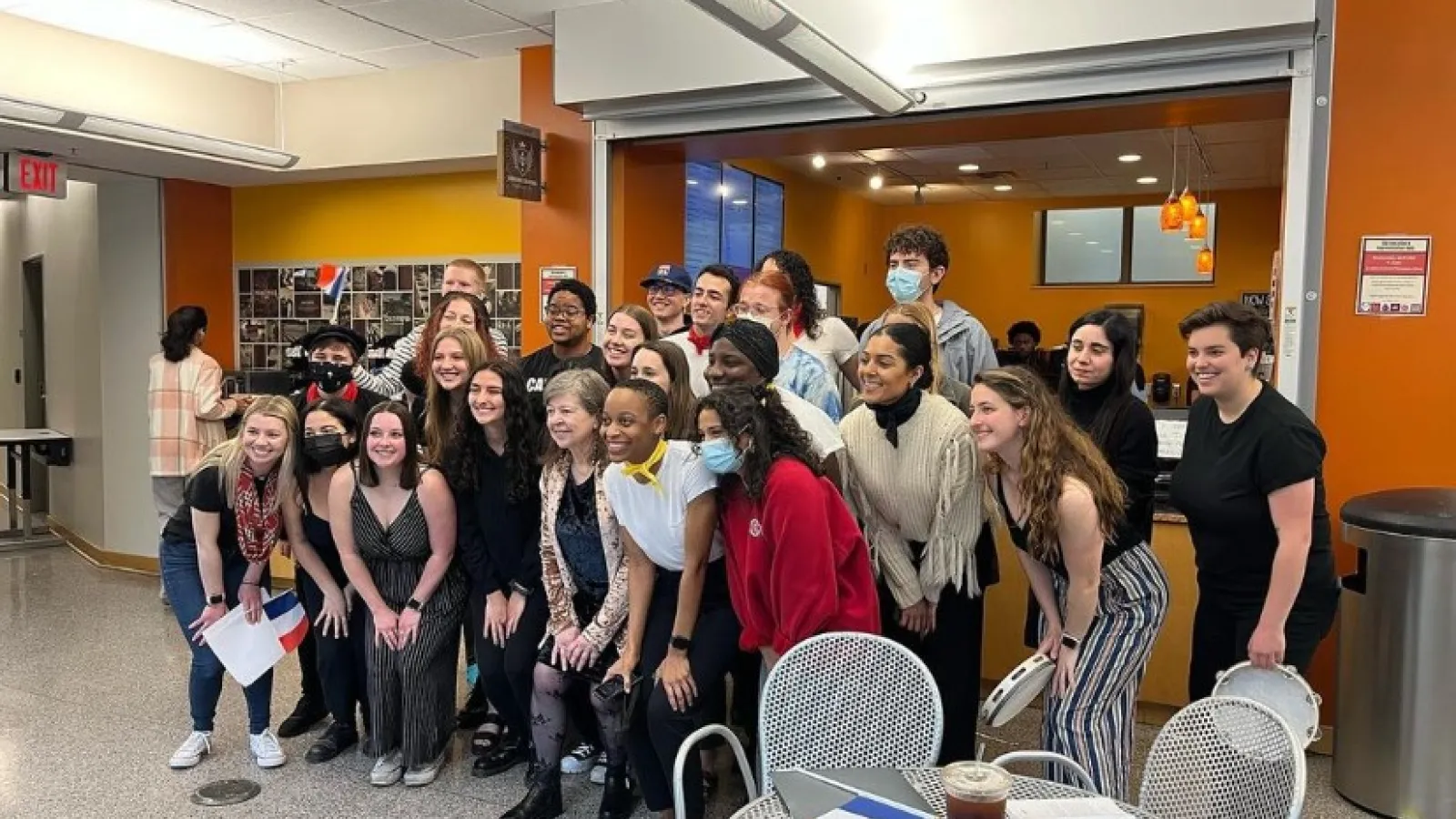 Students after the French 5403 Cabaret