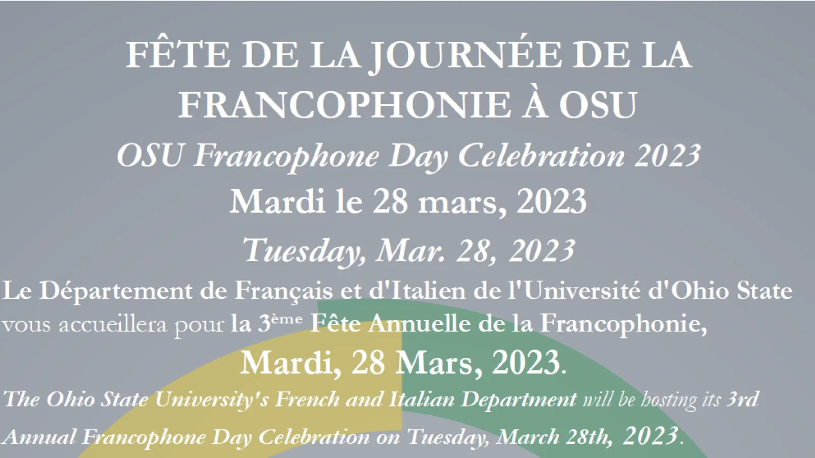 OSU Francophone Day Information