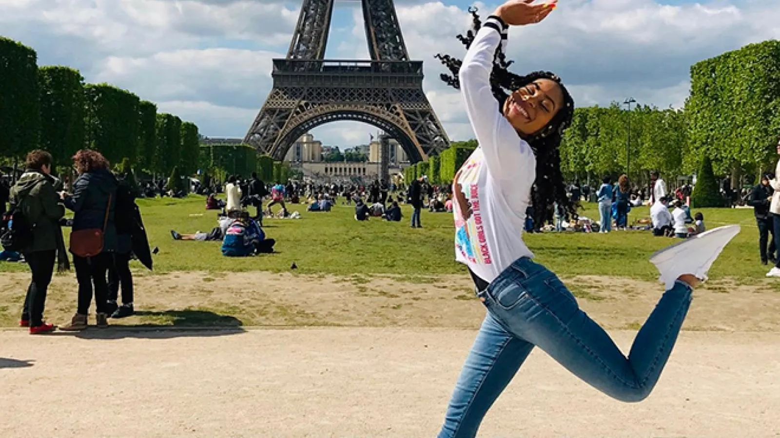 FRIT student at the Eiffel Tower in Paris