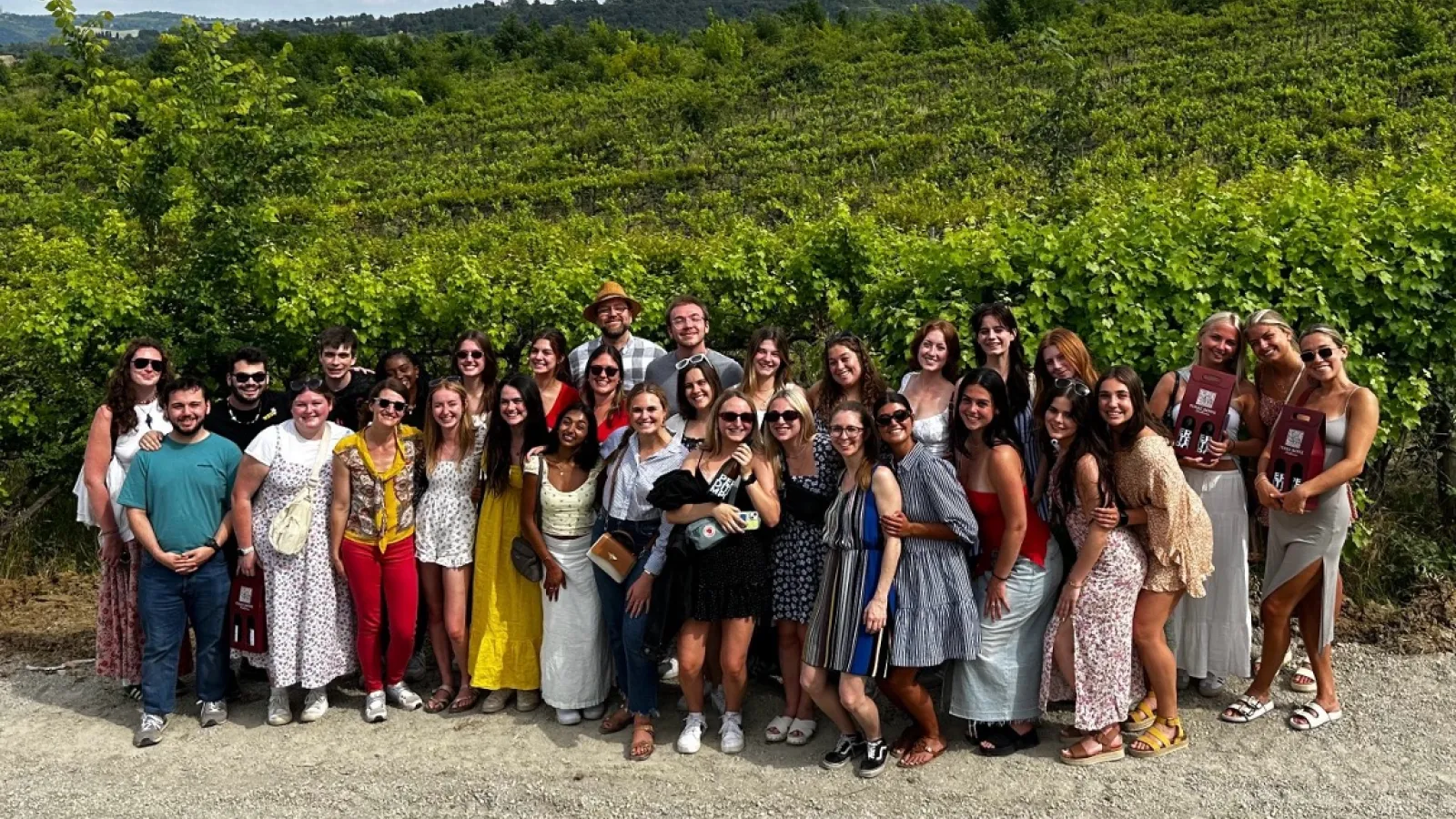 A group of students in Italy