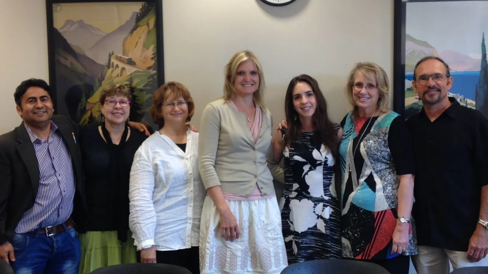 Adrienne with members of the department
