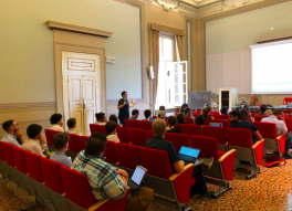 Students engaged in a lecture during the Bologna summer program