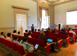 Students engaged in a lecture during the Bologna summer program Students engaged in a lecture during the Bologna summer program