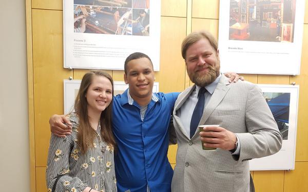 Undergraduate students at graduation party