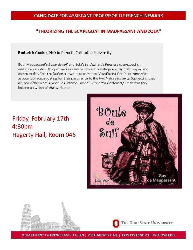 Roderick Cooke lecture flyer