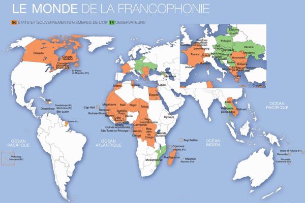 Map of the Francophone World