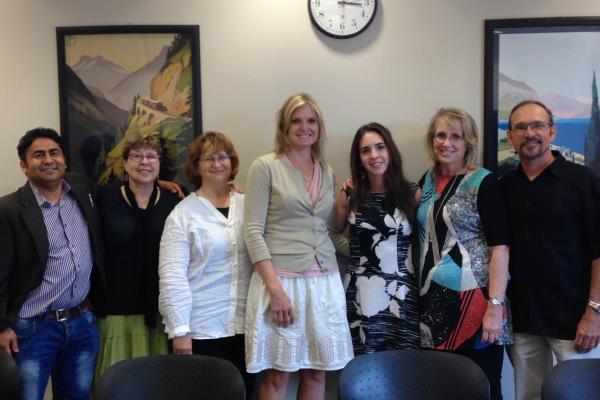 Adrienne with members of the department