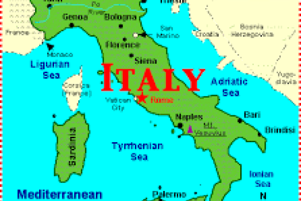 map of italy photo of map of italy