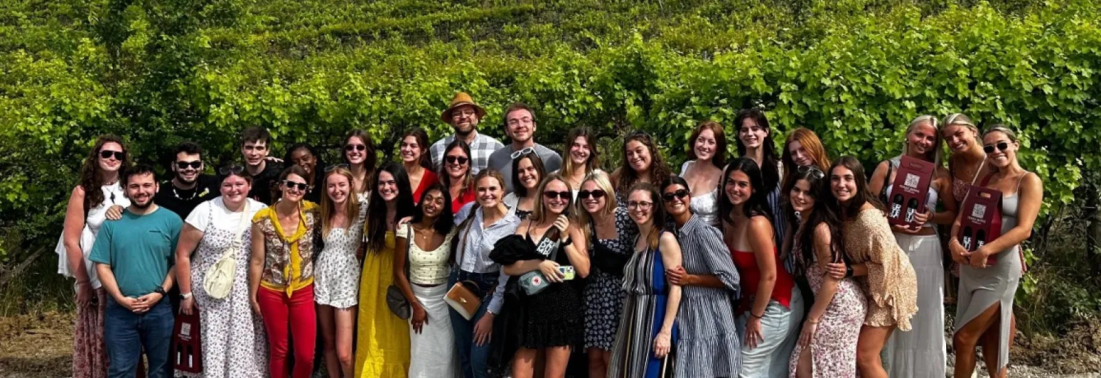 A group of students in Italy